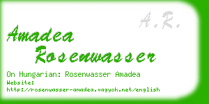 amadea rosenwasser business card